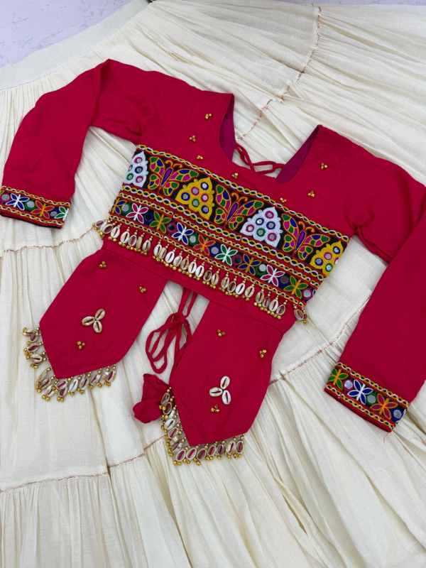 Pure Cotton Designer Lehenga in Mehndi