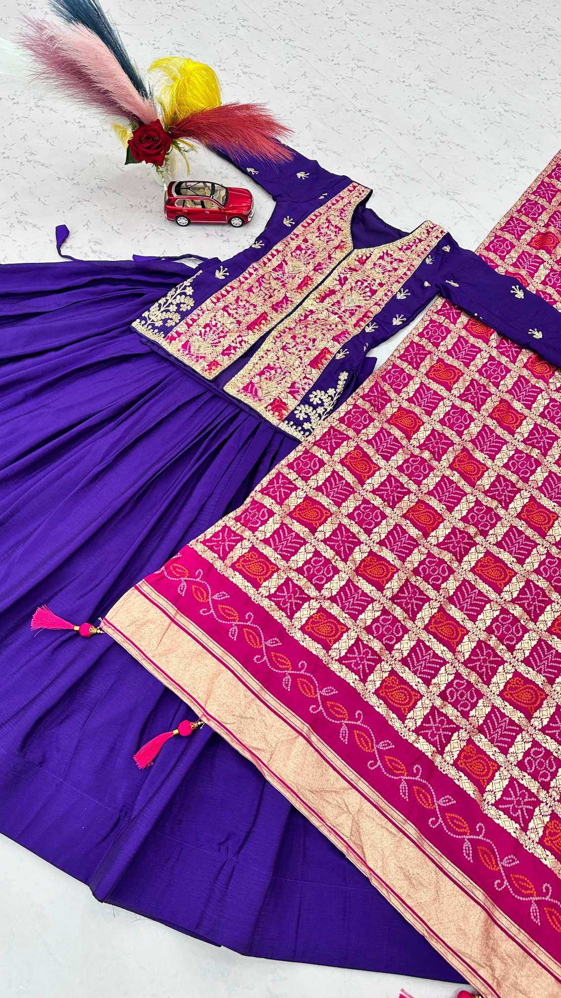 Chinon Silk Lehenga