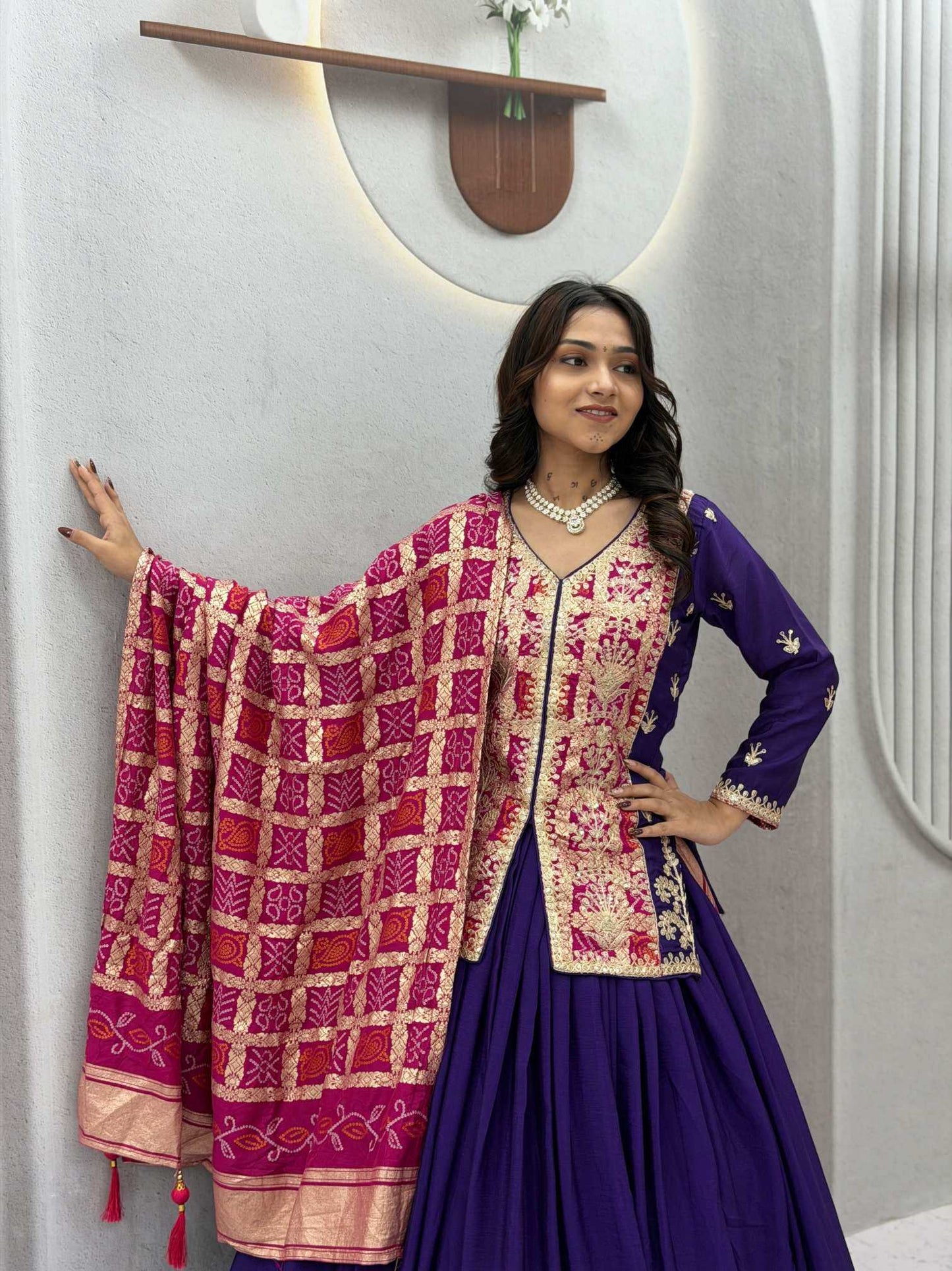 Chinon Silk Lehenga