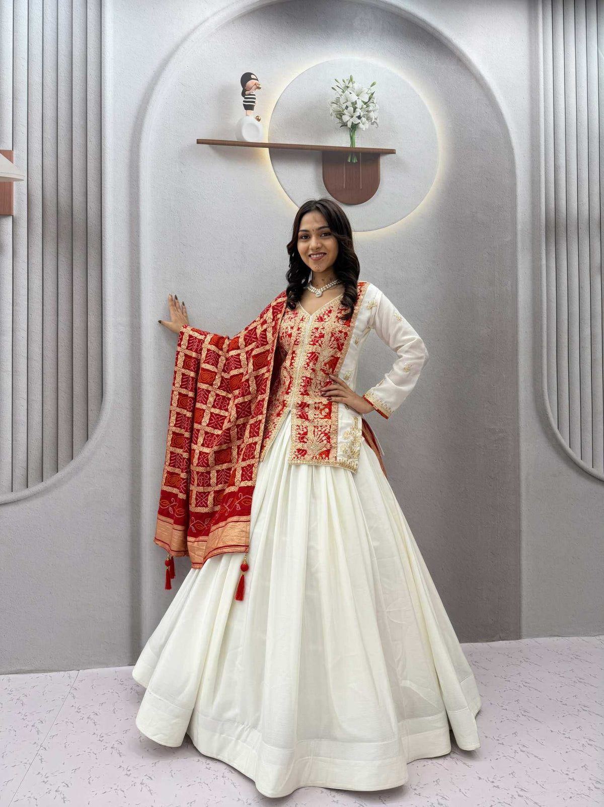 Chinon Silk Lehenga