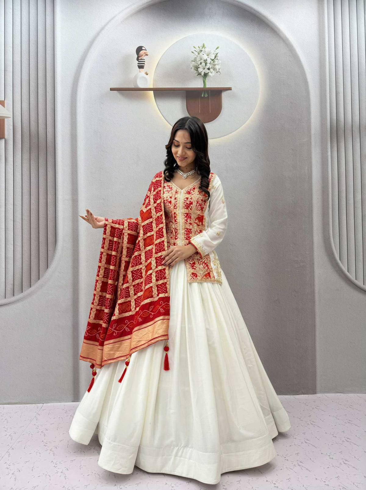 Chinon Silk Lehenga