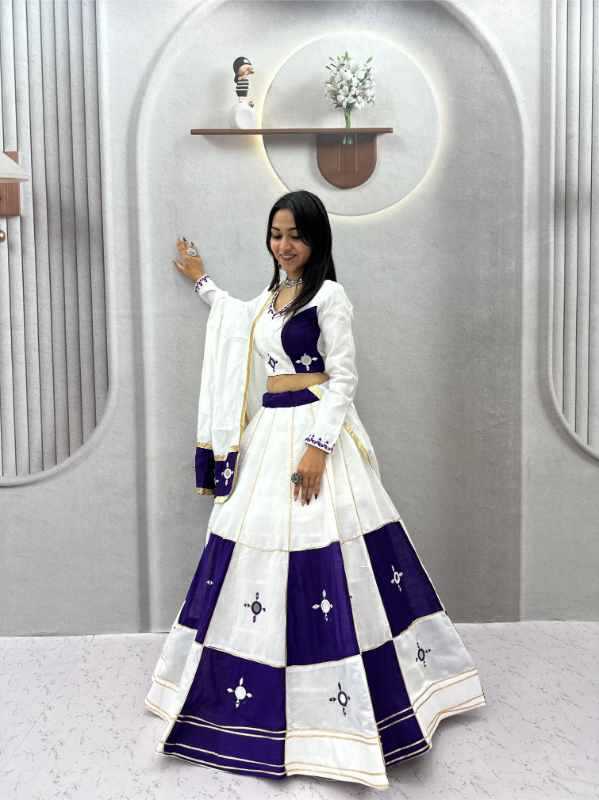 Pure Cotton Traditional Lehenga in Blue