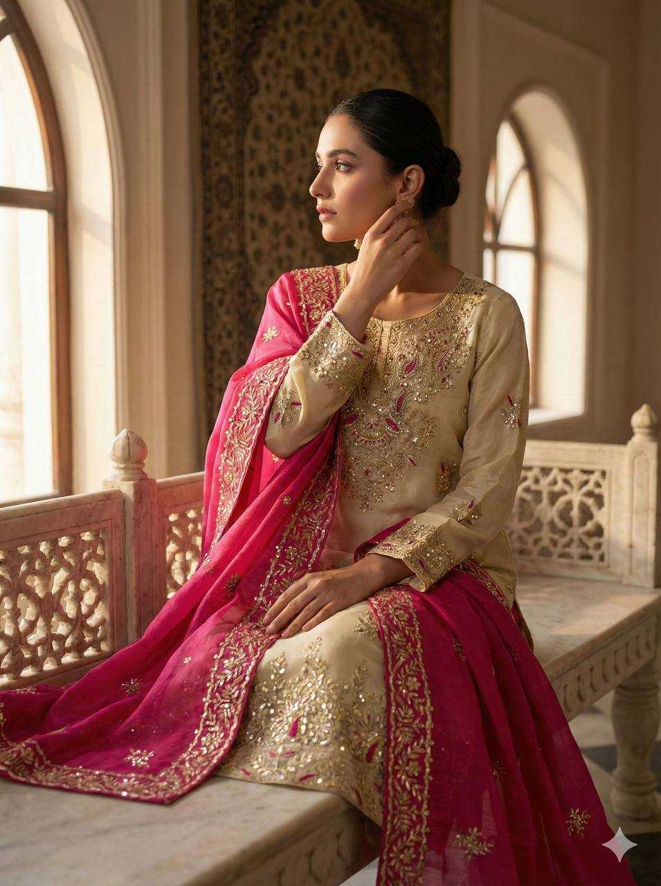Cotton Embroidery Suit