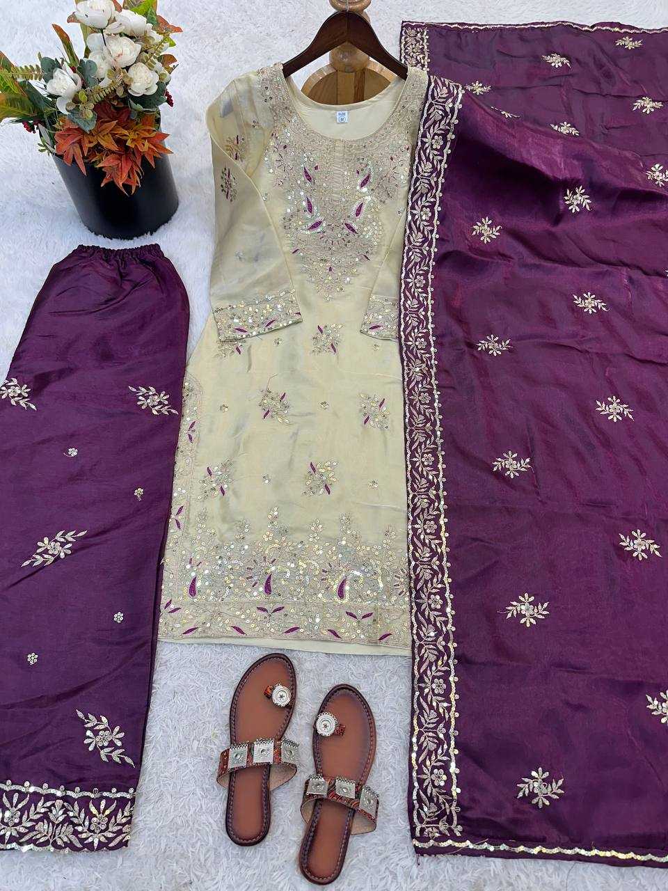 Cotton Embroidery Suit