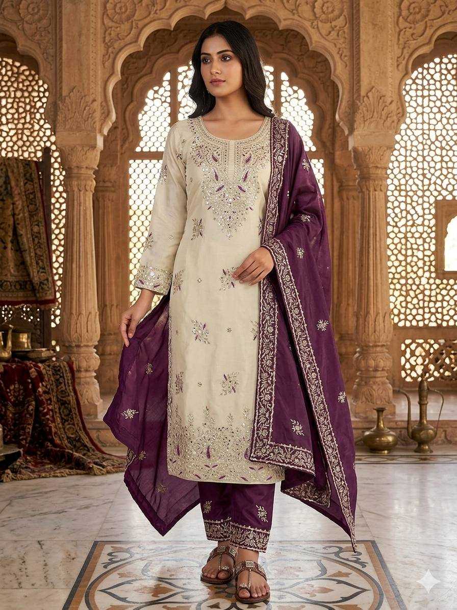 Cotton Embroidery Suit