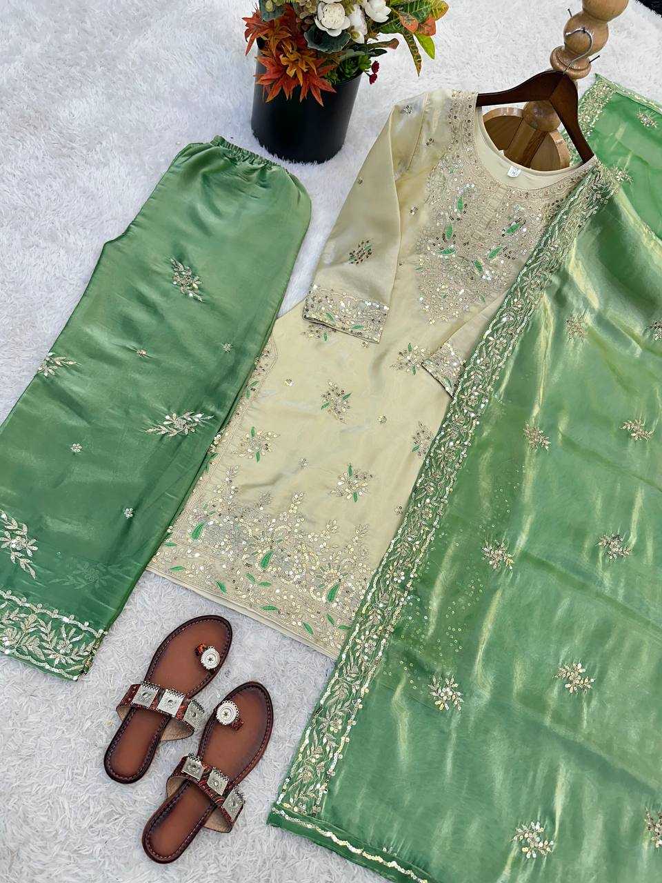 Cotton Embroidery Suit