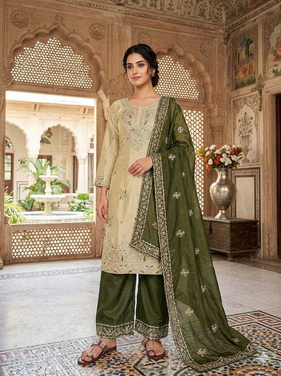 Cotton Embroidery Suit