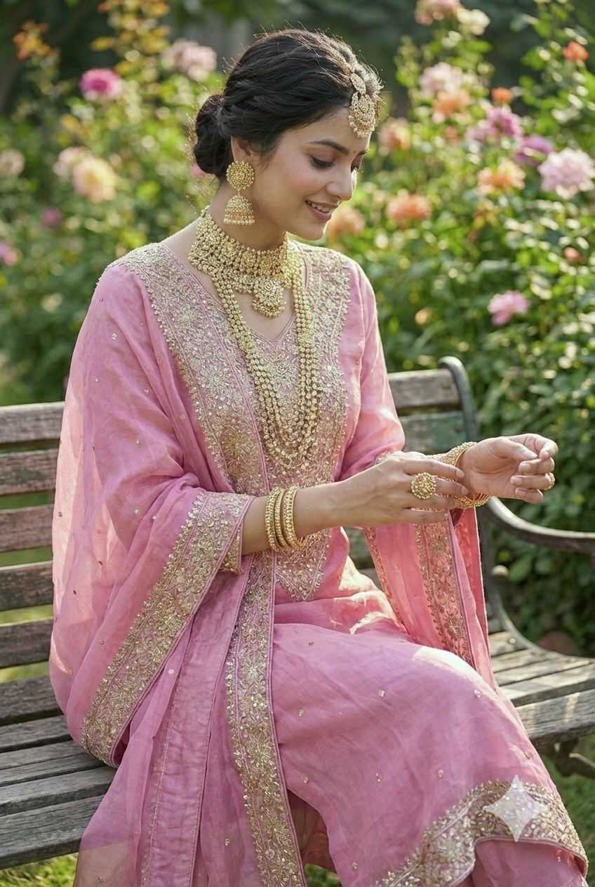 Pure Silk Embroidery Suit