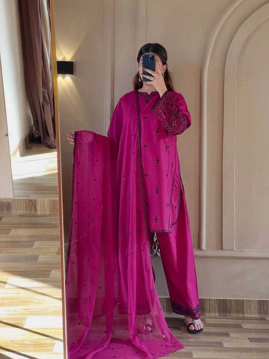 Rayon Embroidery Suit