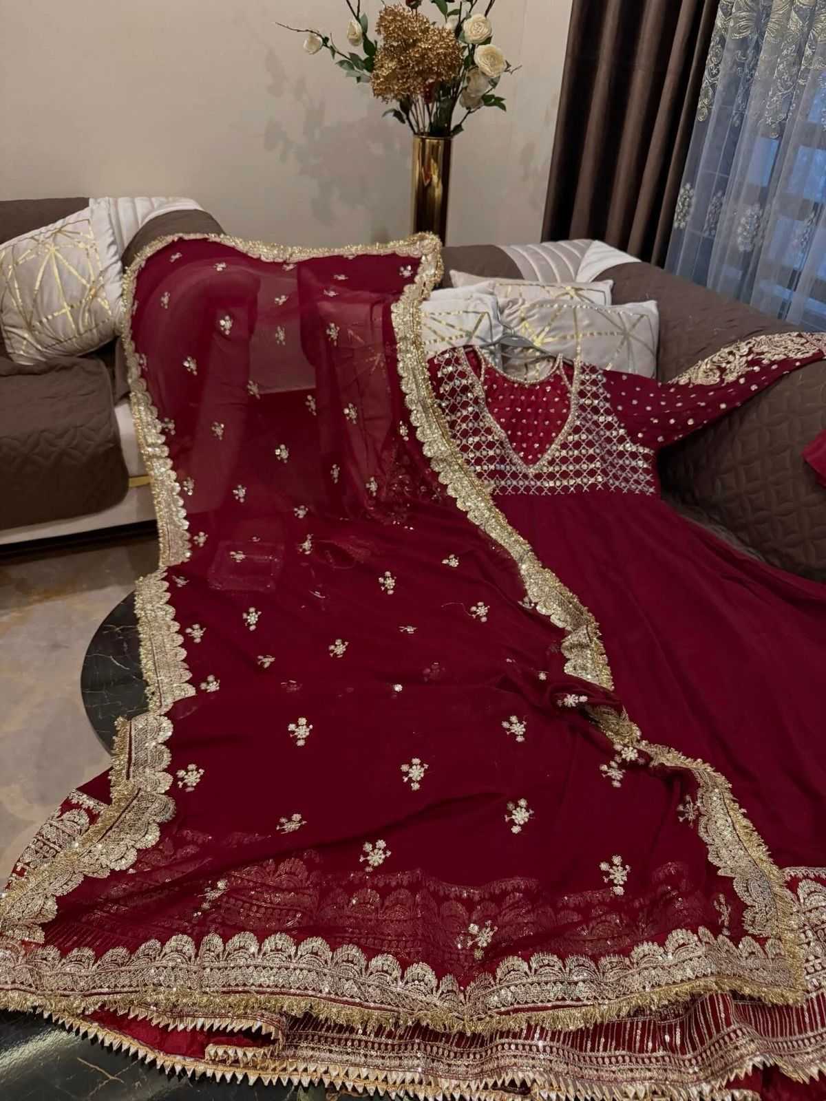 Georgette Embroidery Gown
