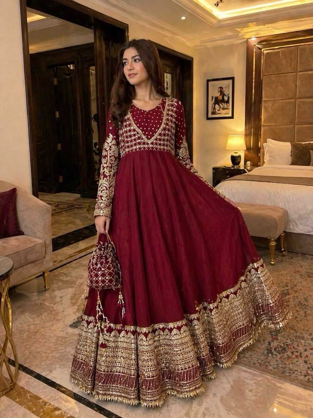 Embroidery Gown