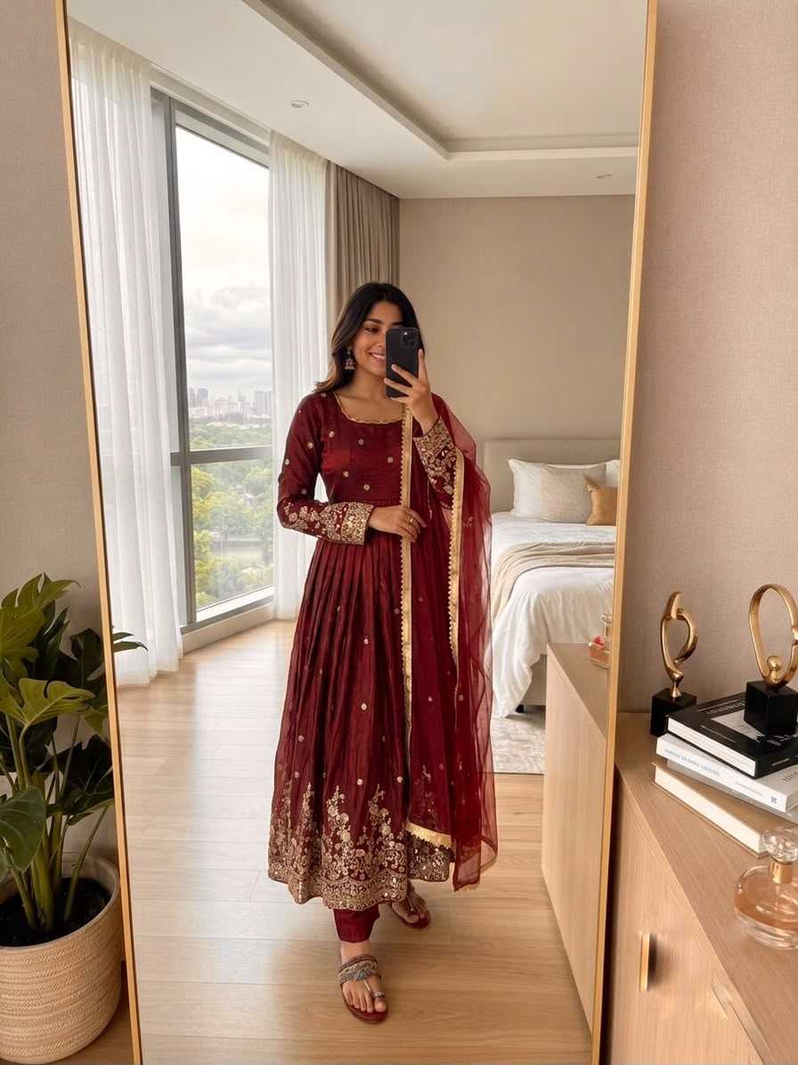 Embroidery Gown