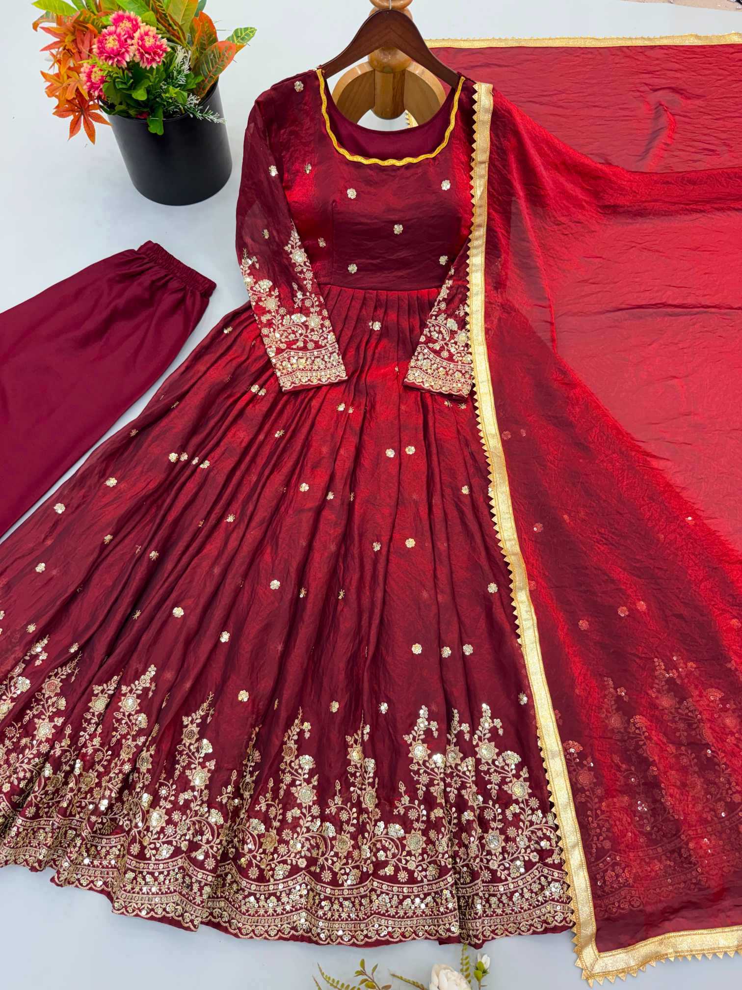 Embroidery Gown