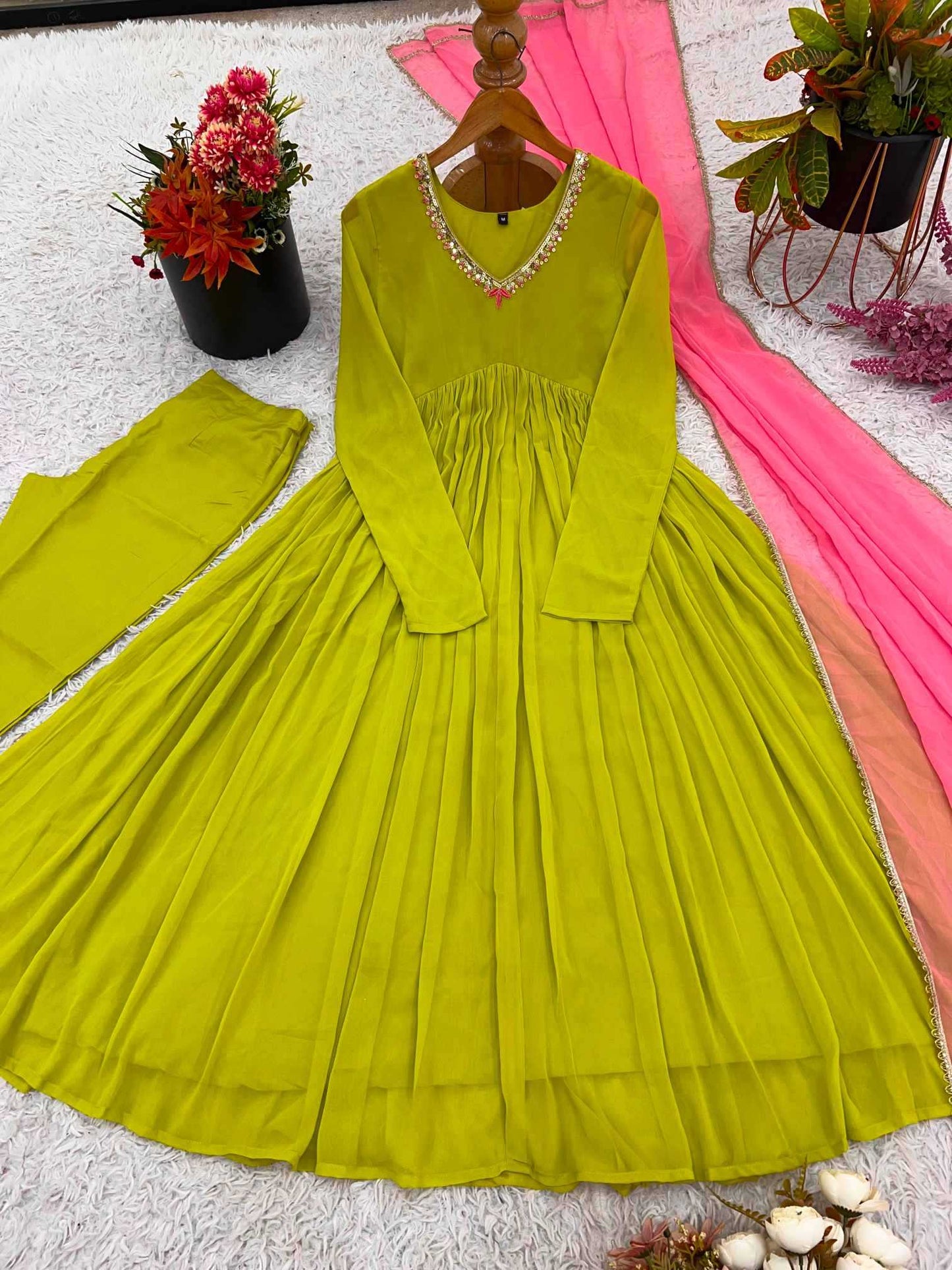 Faux Georgette Gown