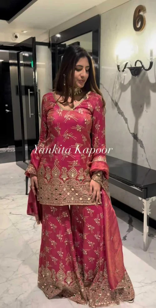 Simar Silk Sharara Salwar Suit