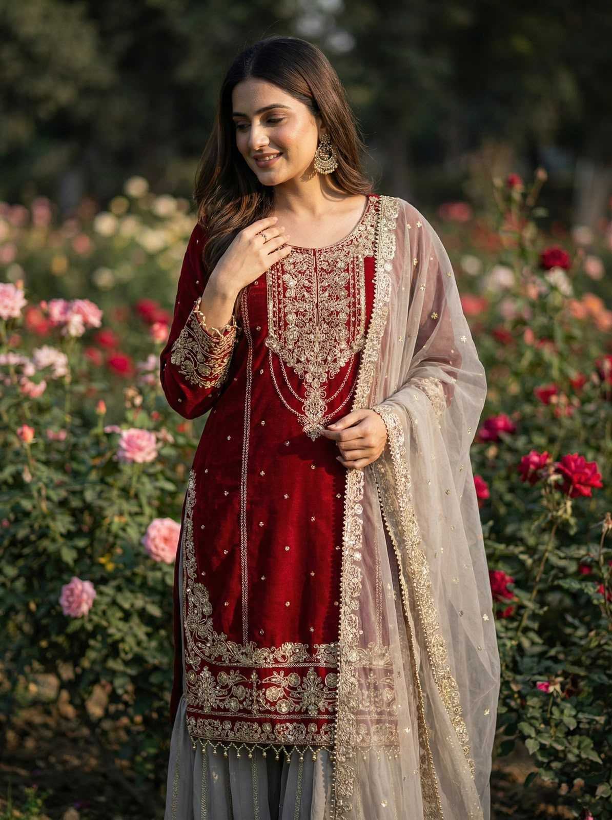 Cotton Embroidery Suit