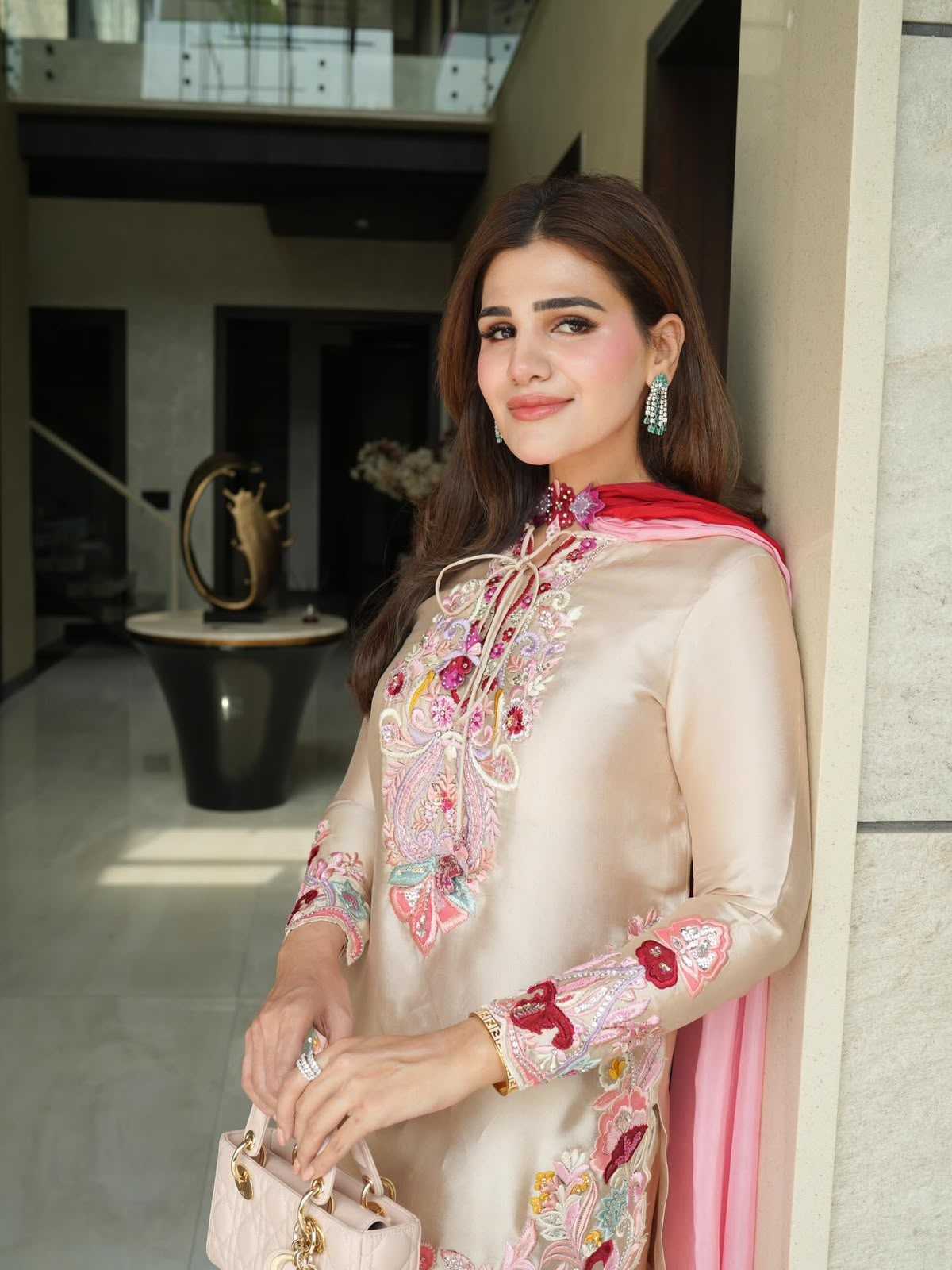 Satin Embroidery Suit