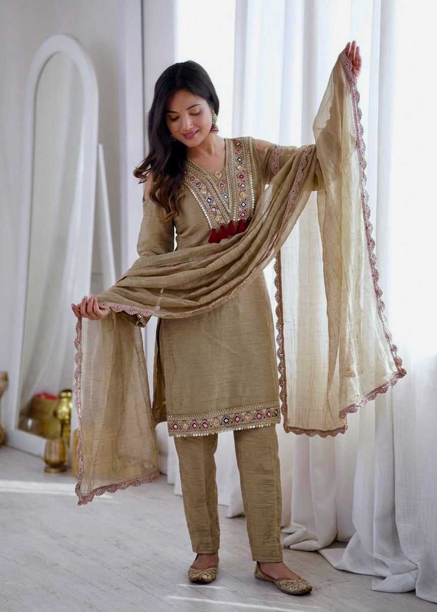 Premium Silk Embroidery Suit 1722