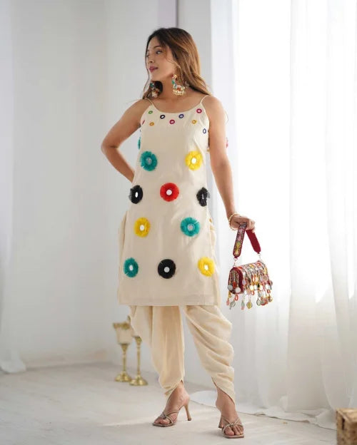 Khadi Cotton Party Wear Kurti