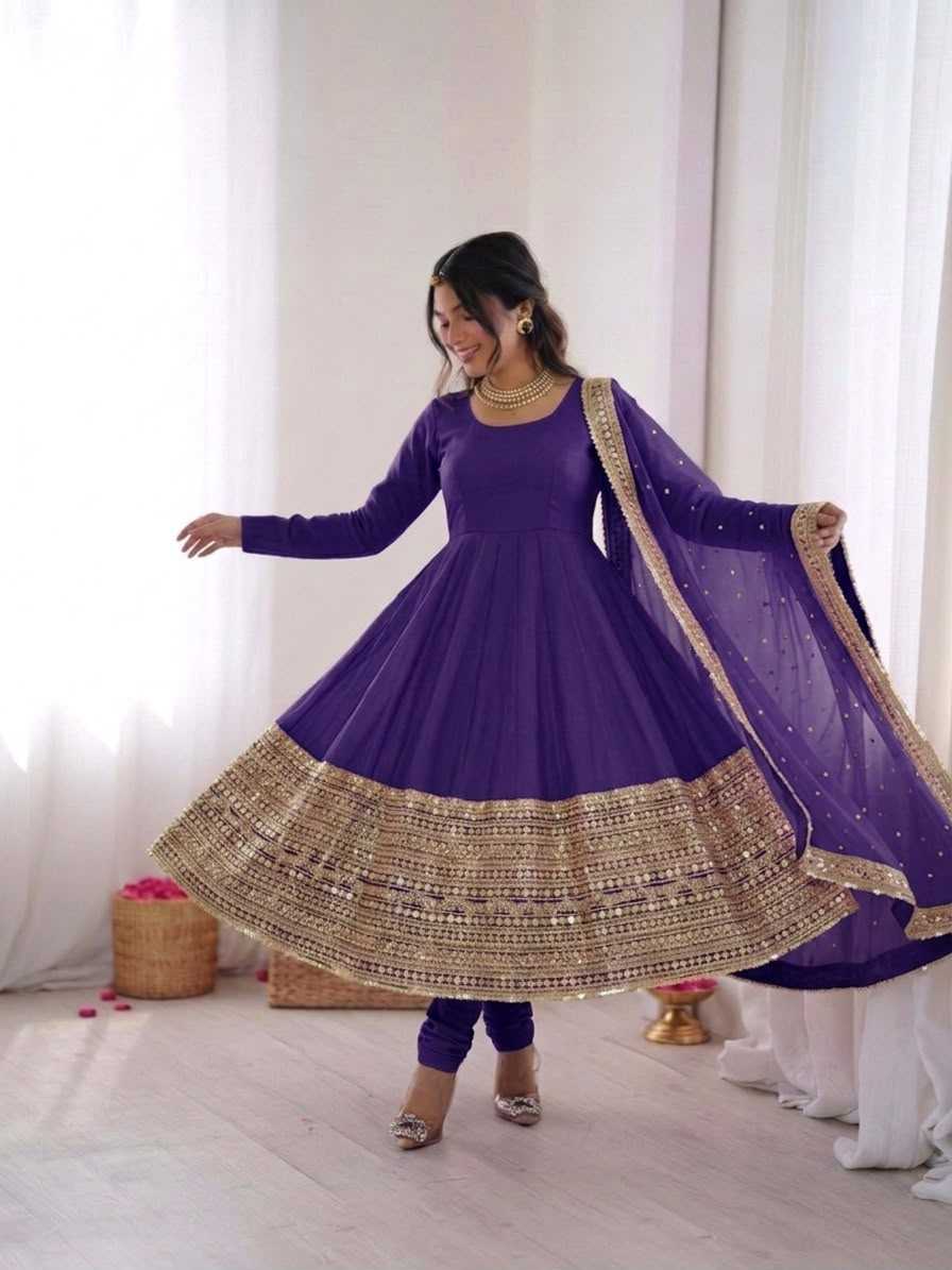 Heavy Roman Silk Fancy Gown 3152