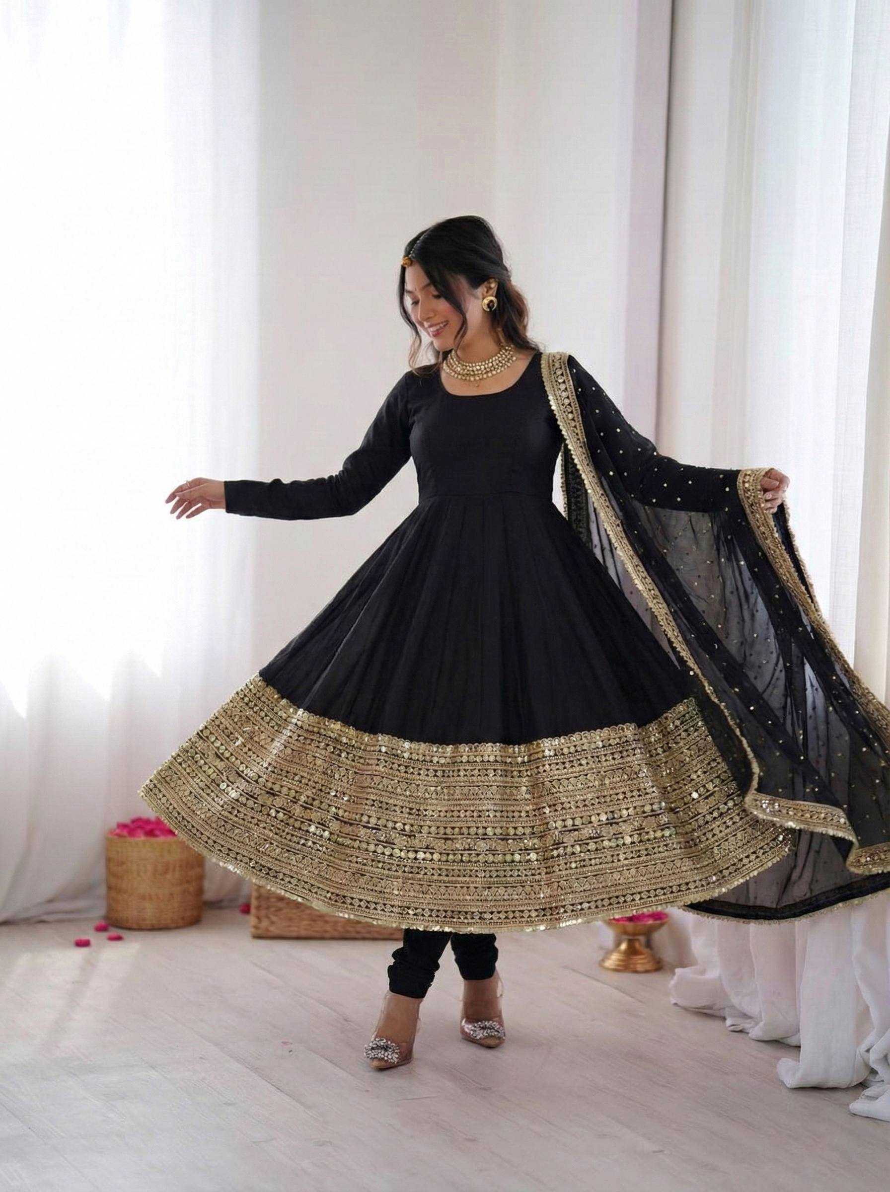 Heavy Roman Silk Fancy Gown