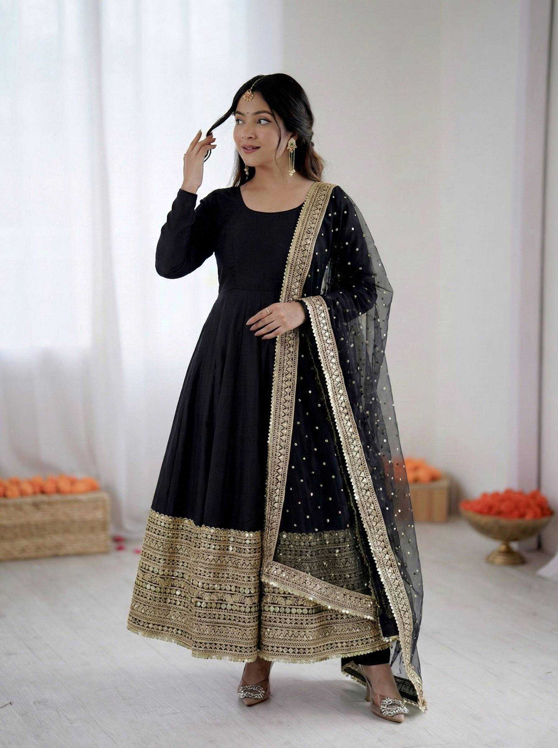 Heavy Roman Silk Fancy Gown