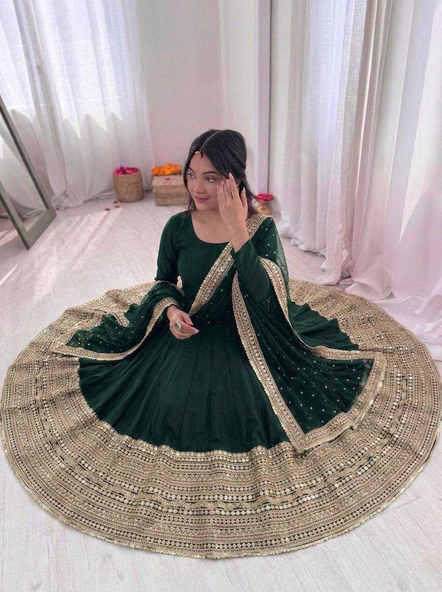 Heavy Roman Silk Fancy Gown