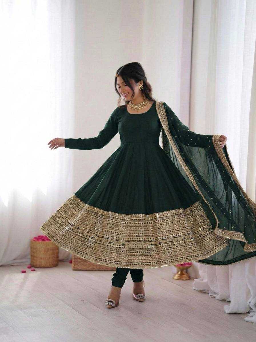 Heavy Roman Silk Fancy Gown