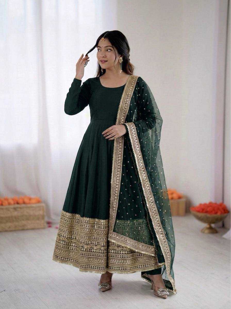Heavy Roman Silk Fancy Gown