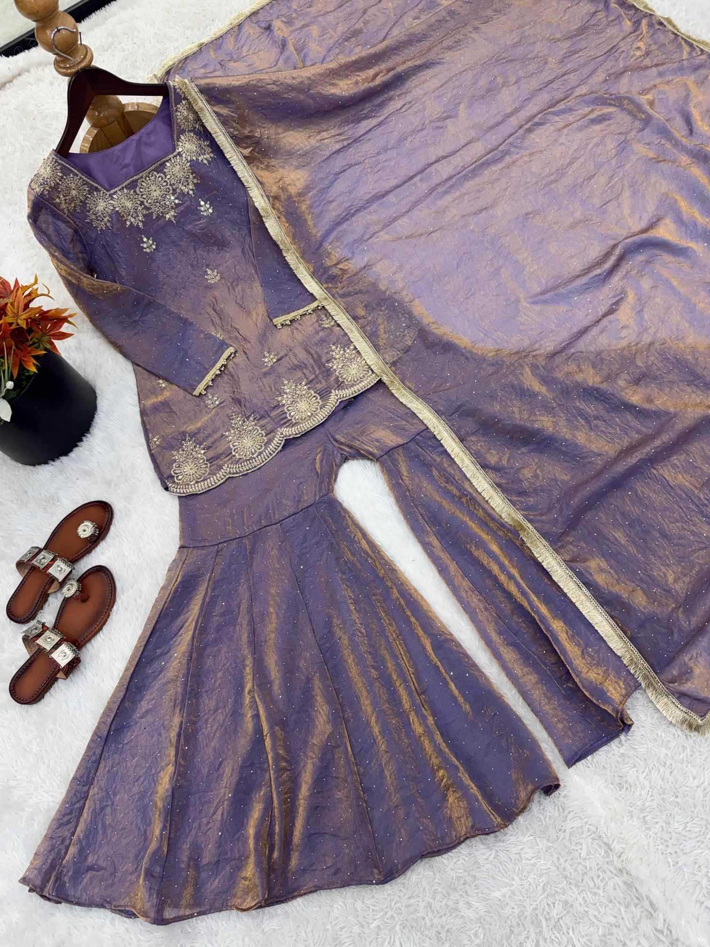 Silk Embroidery Suit