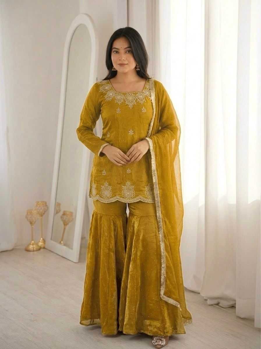 Silk Embroidery Suit