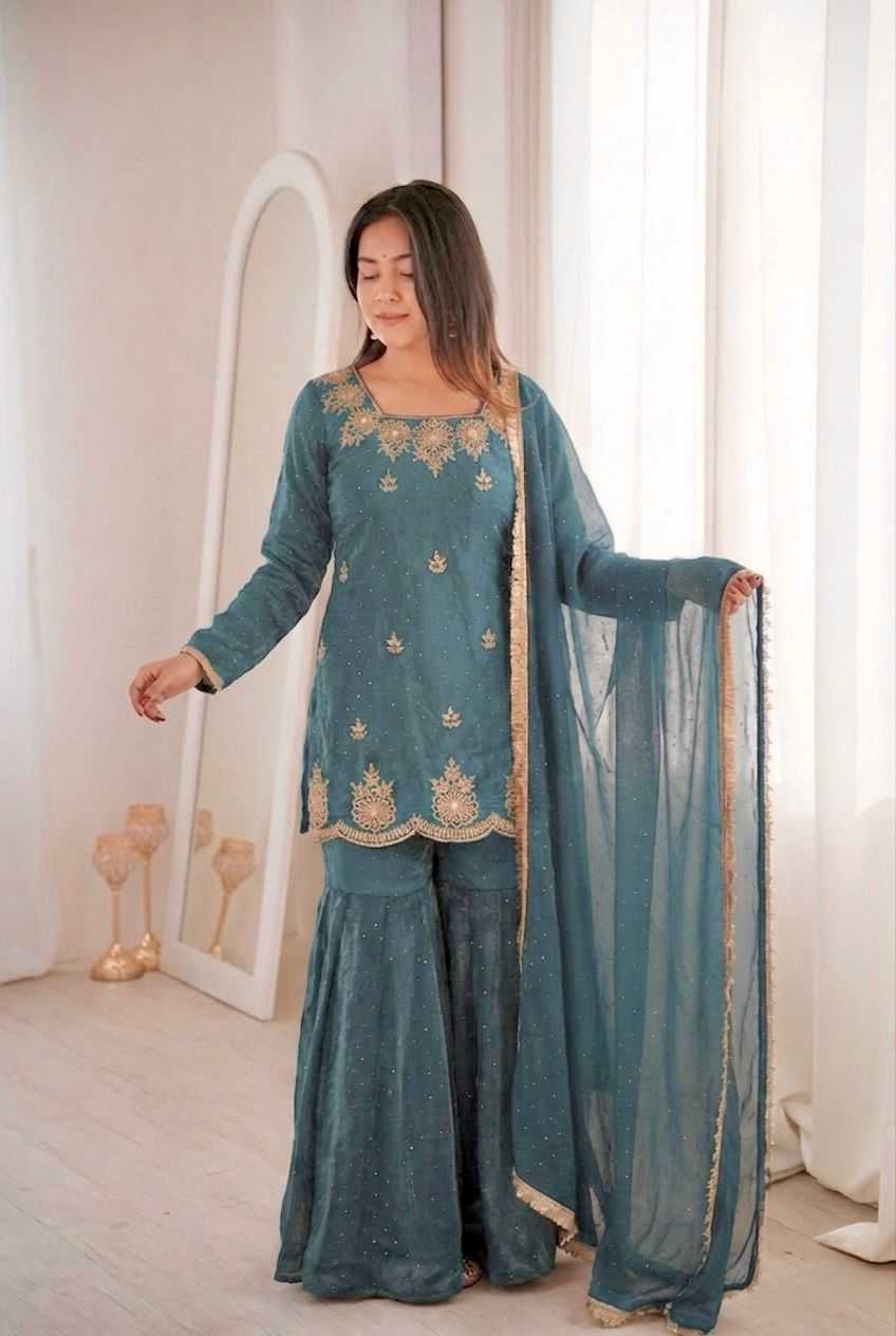 Silk Embroidery Suit
