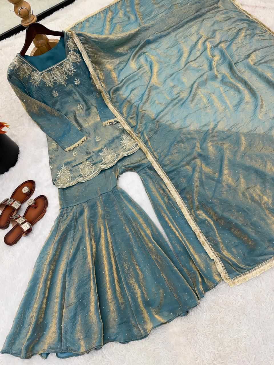 Silk Embroidery Suit