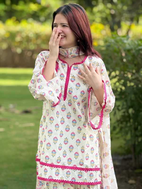 Crepe Printed Suit