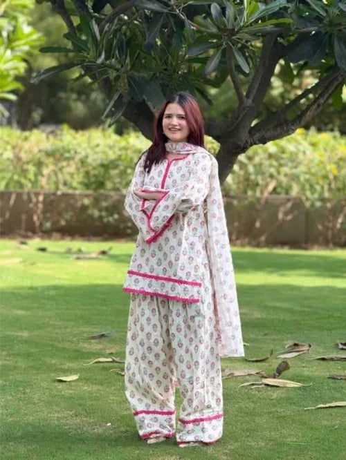 Crepe Printed Suit