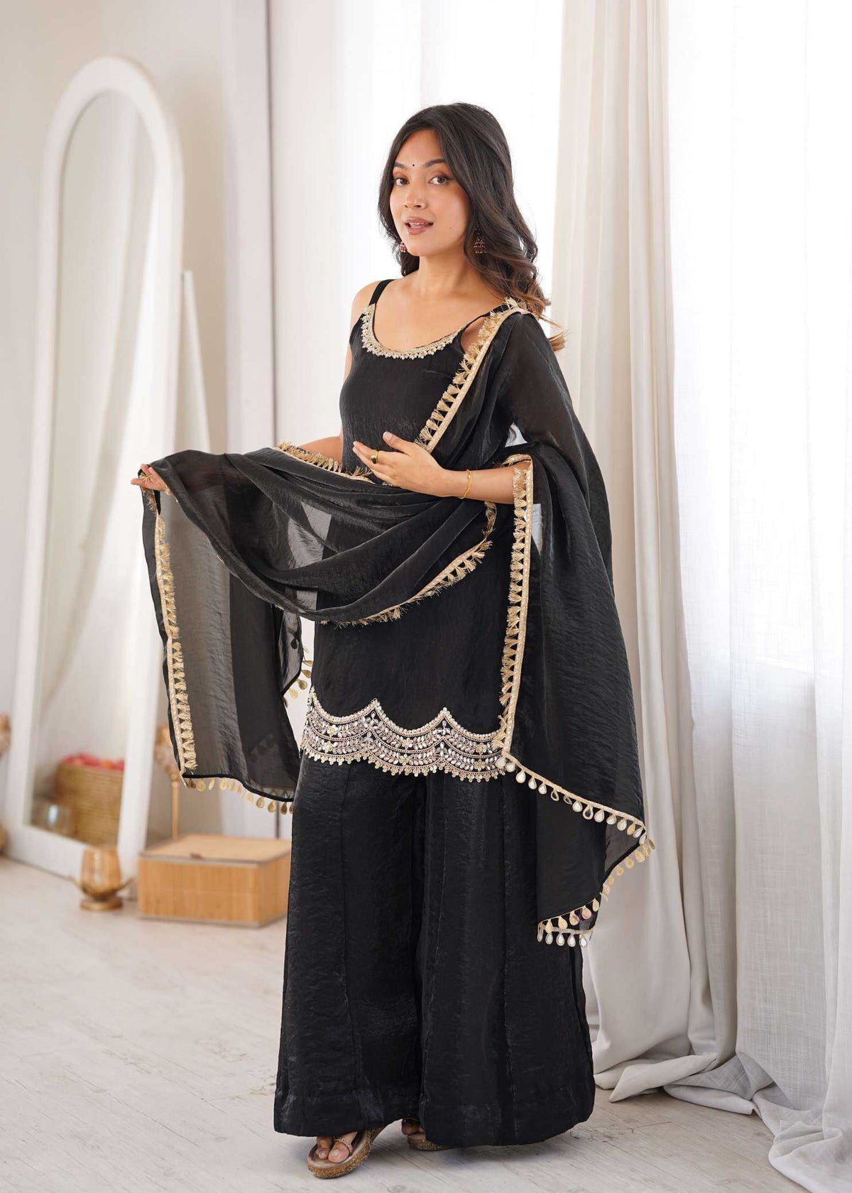Silk Embroidery Suit