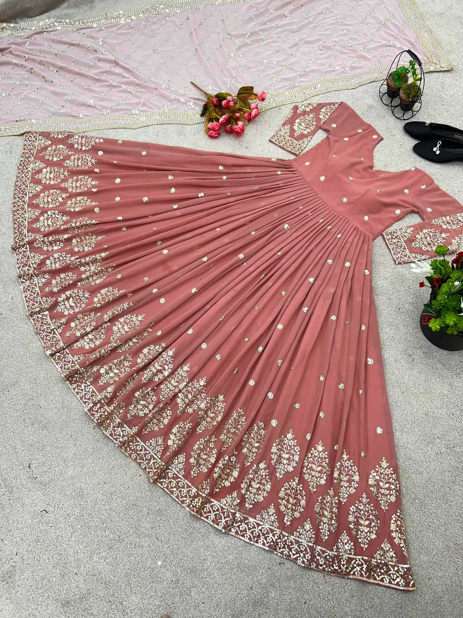 Embroidery Gown