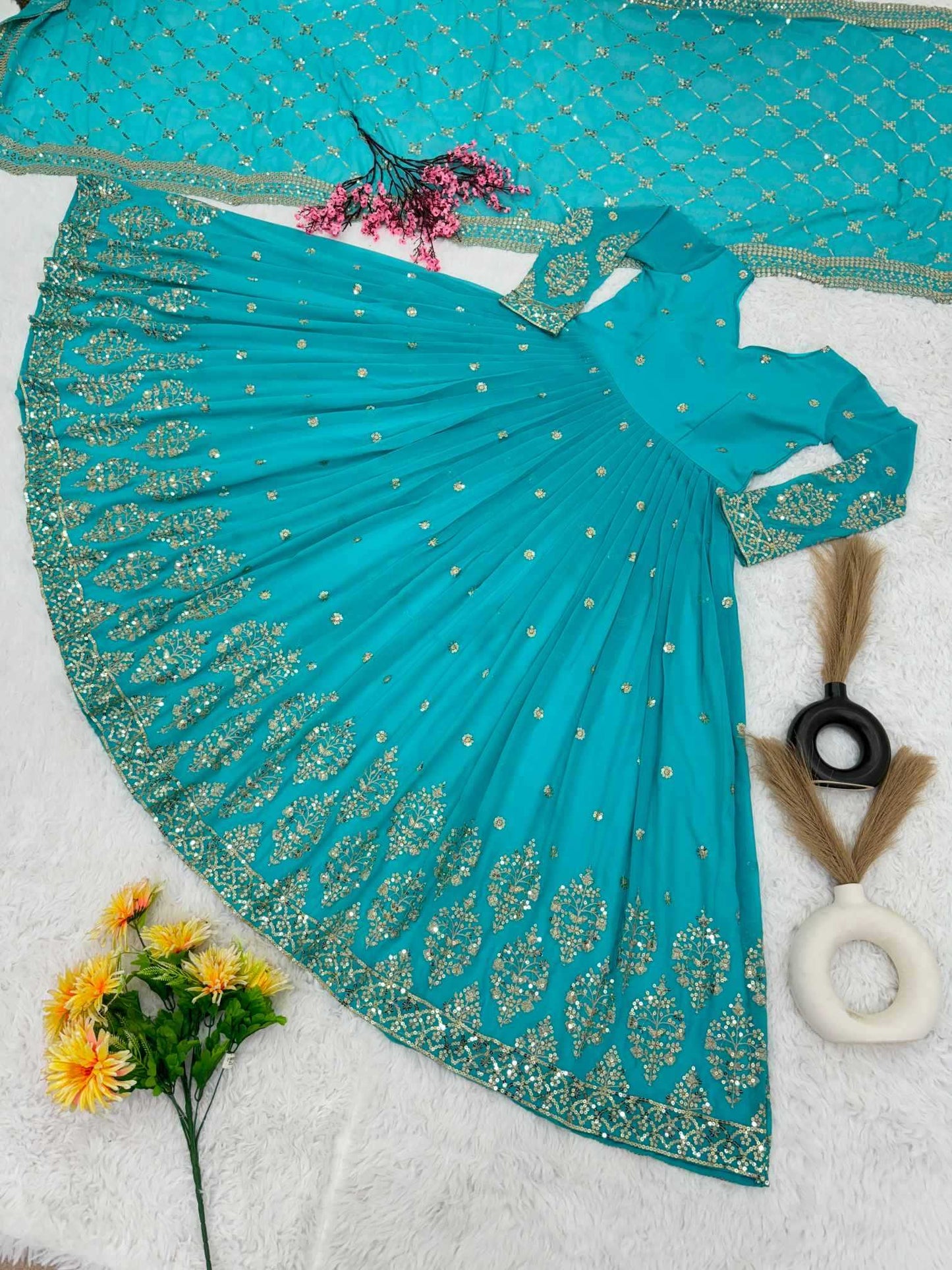 Embroidery Gown