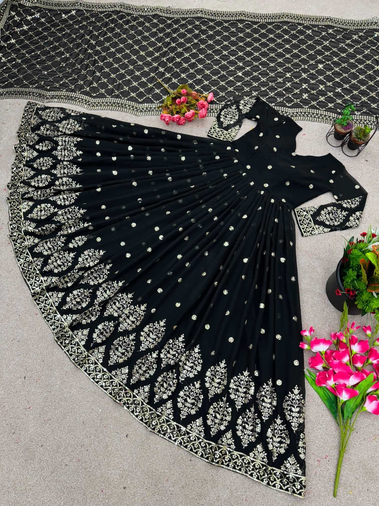 Embroidery Gown