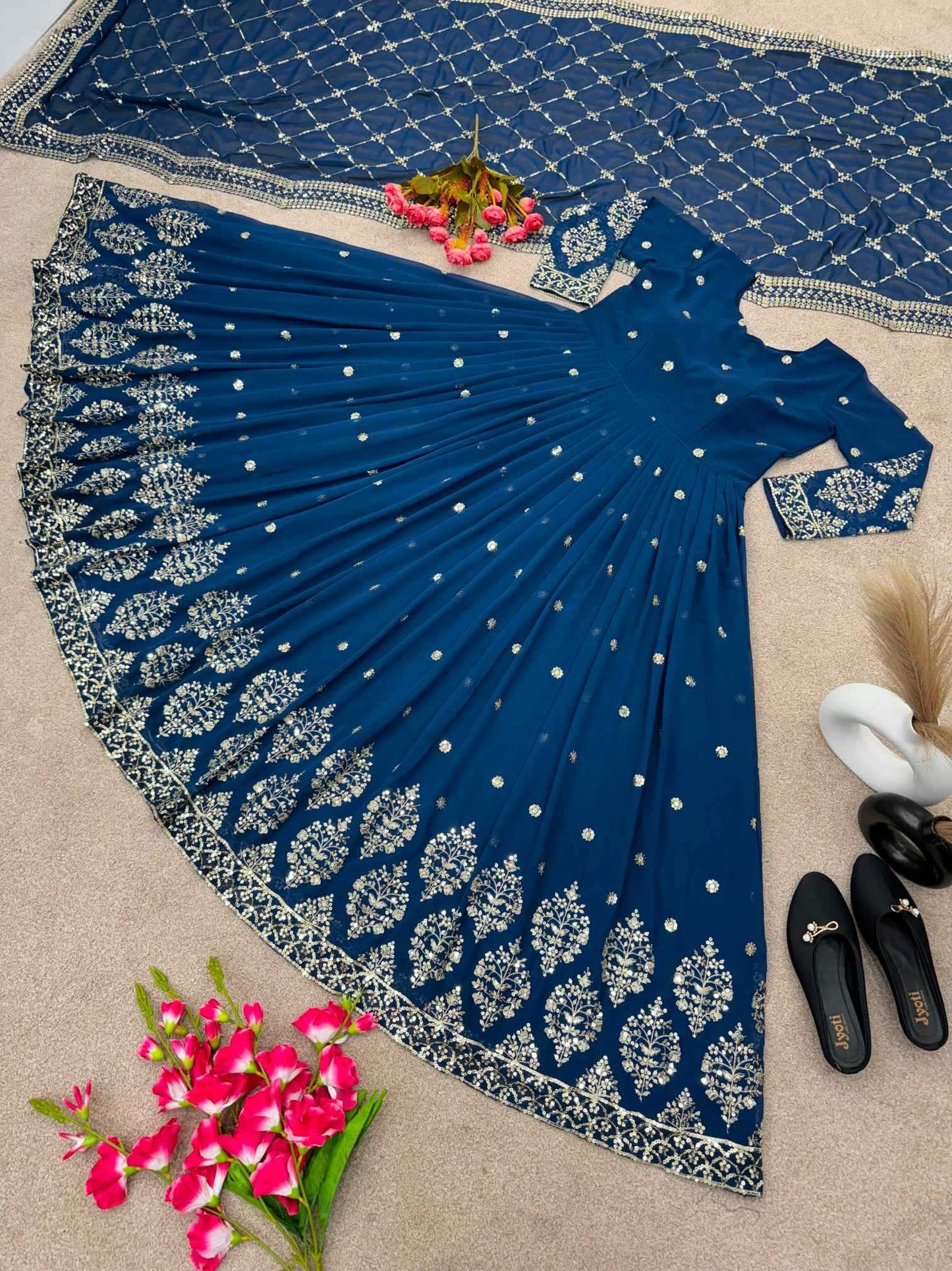 Embroidery Gown