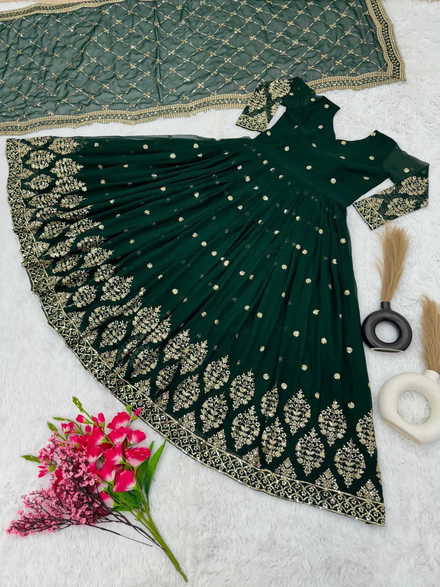 Embroidery Gown