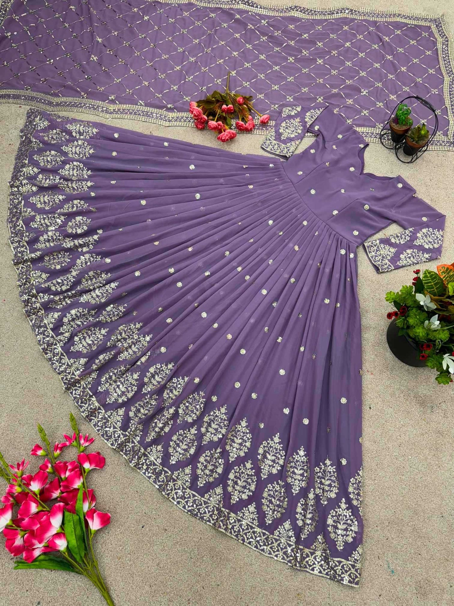 Embroidery Gown