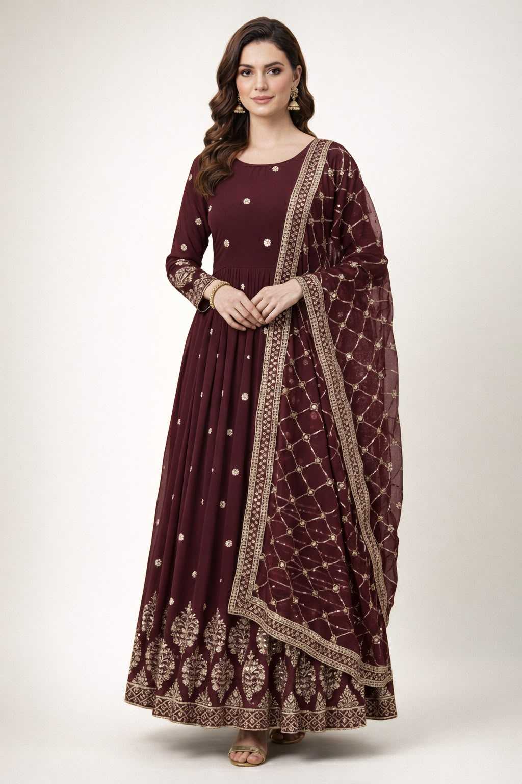 Embroidery Gown