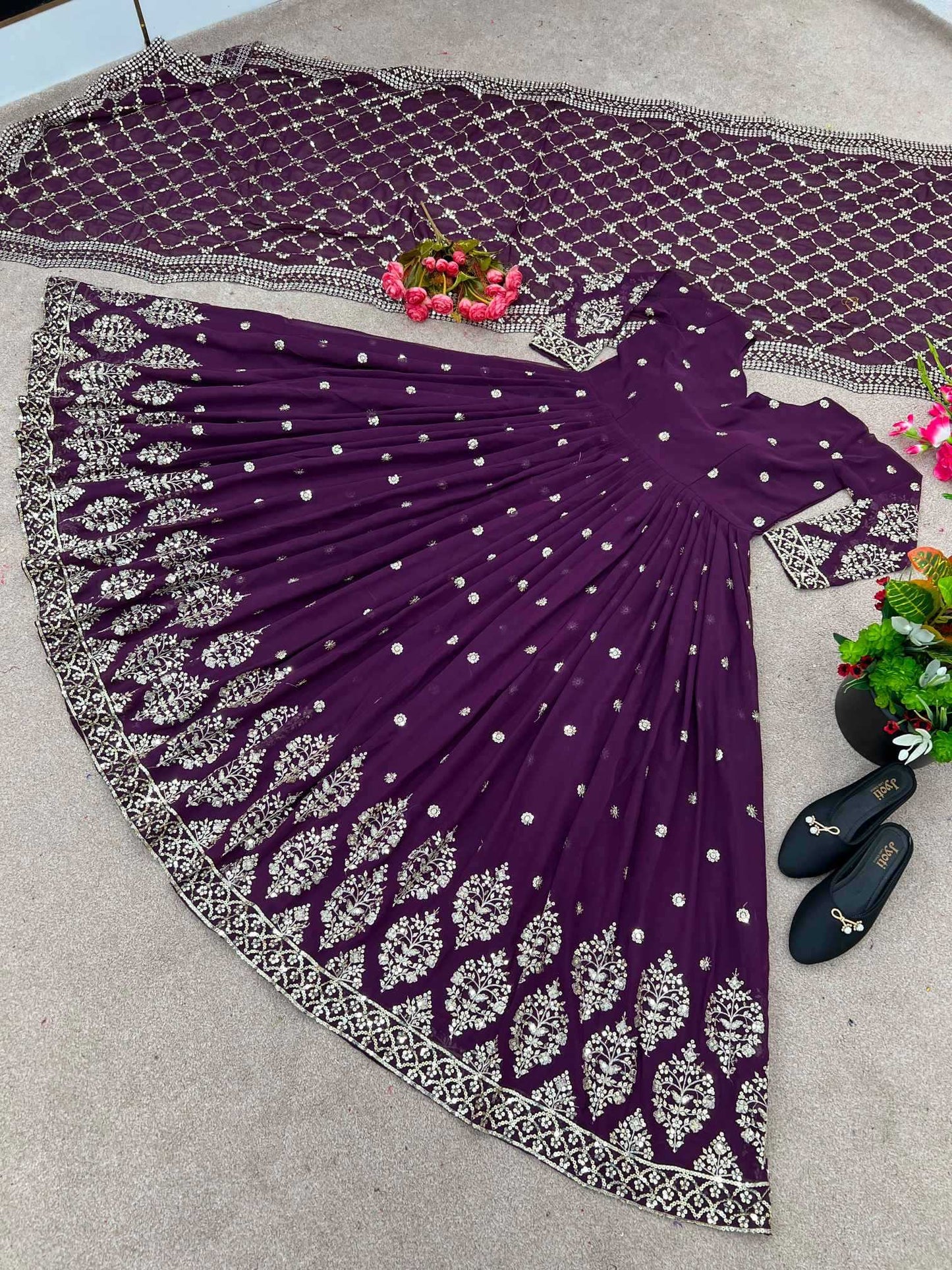 Embroidery Gown