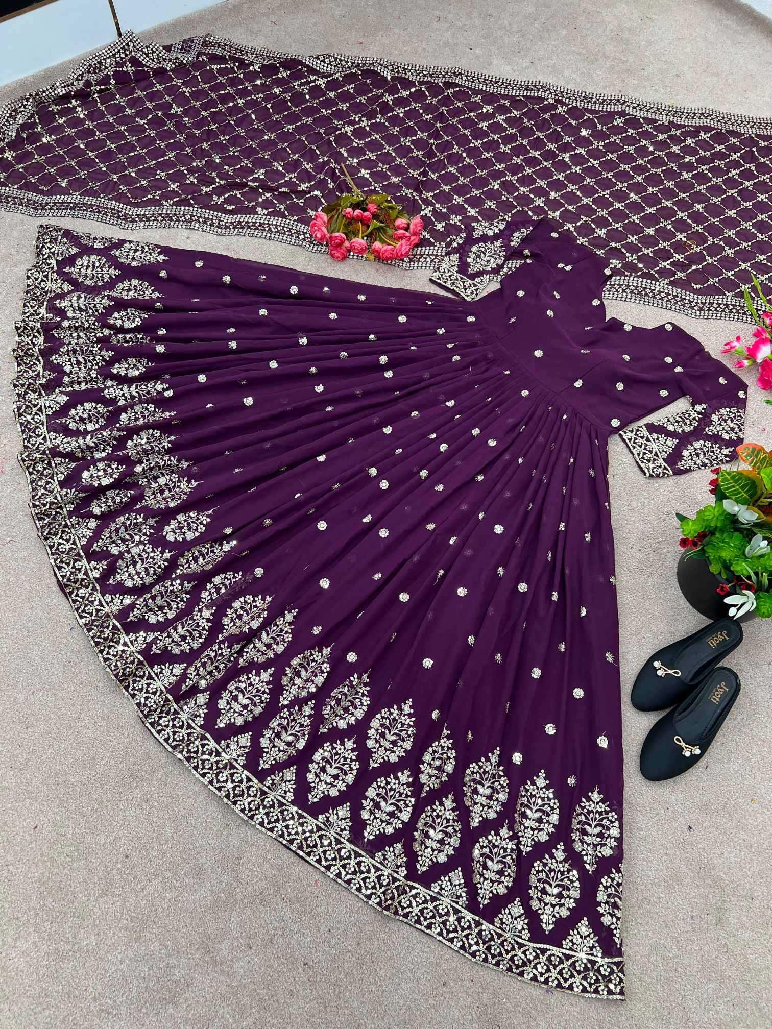 Embroidery Gown