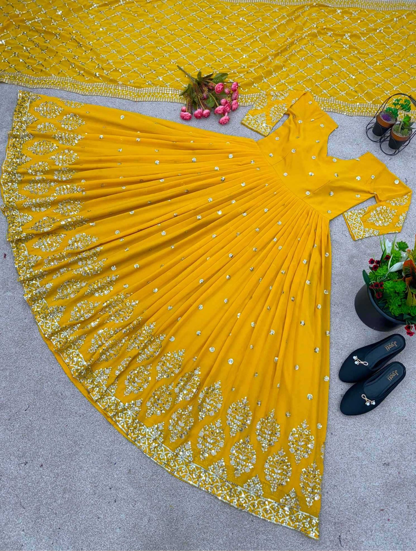 Embroidery Gown
