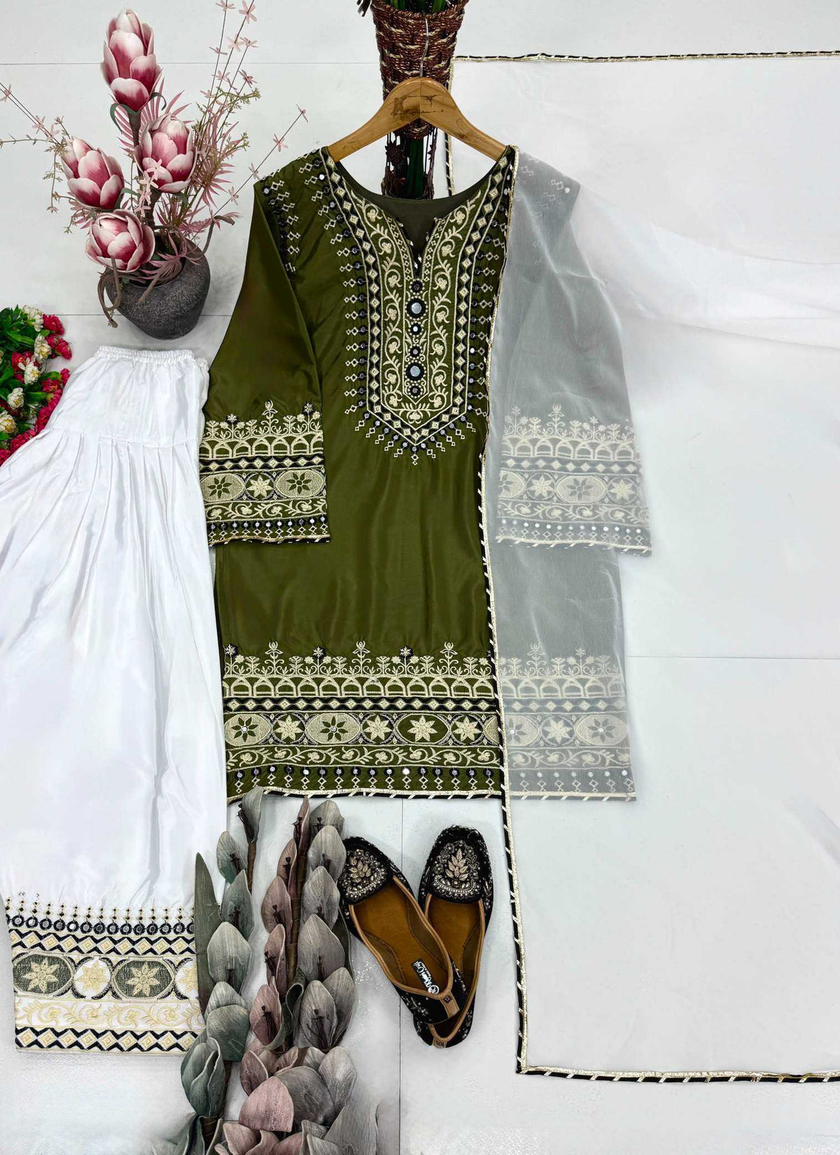Heavy Silk Palazzo Suit