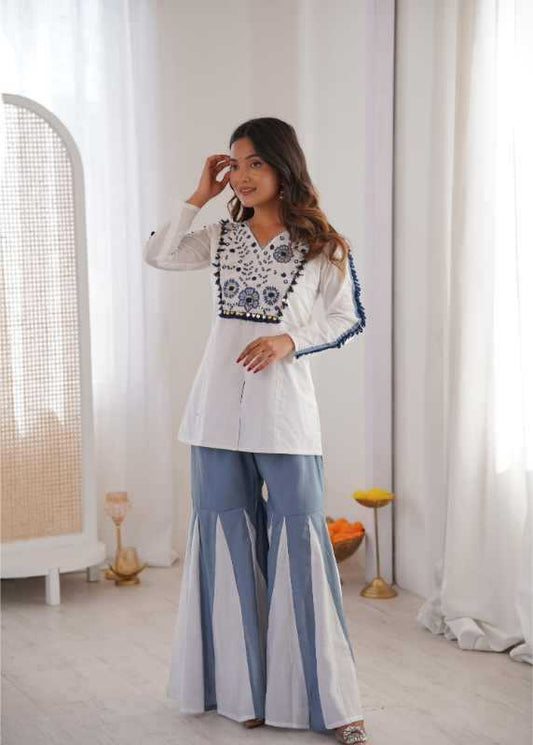 Heavy Roman Silk Embroidery Suit 5013