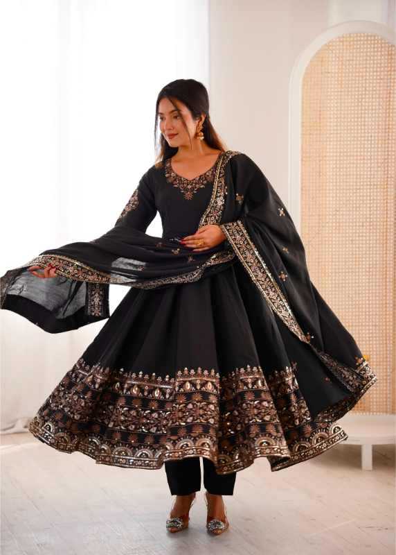 Heavy Roman Silk Fancy Gown