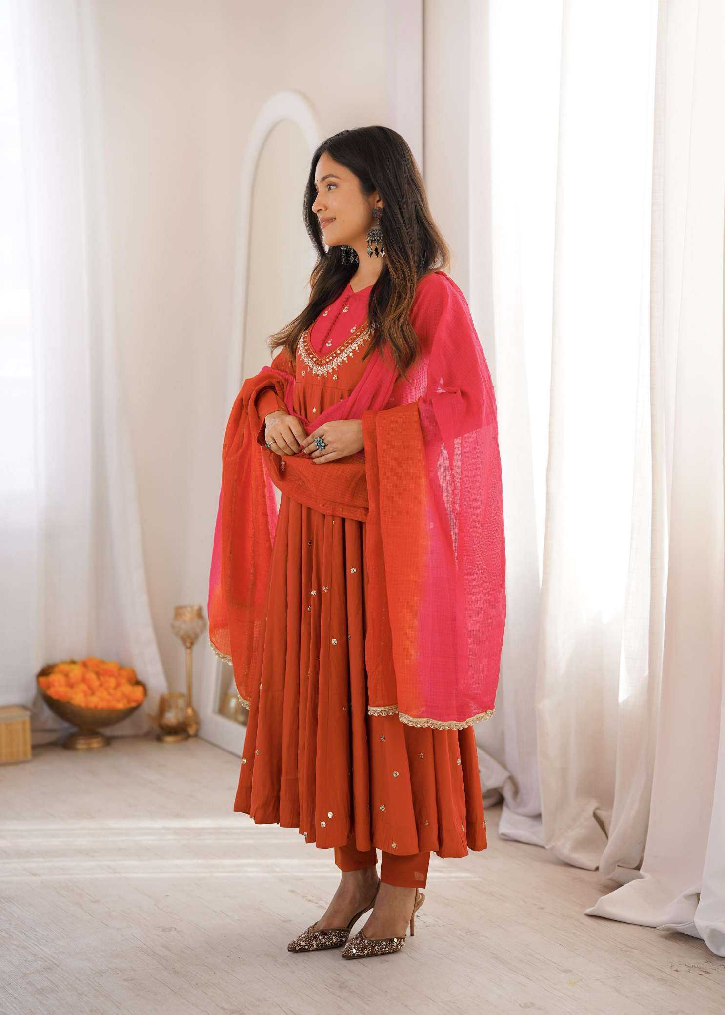 Heavy Roman Silk Embroidery Gown